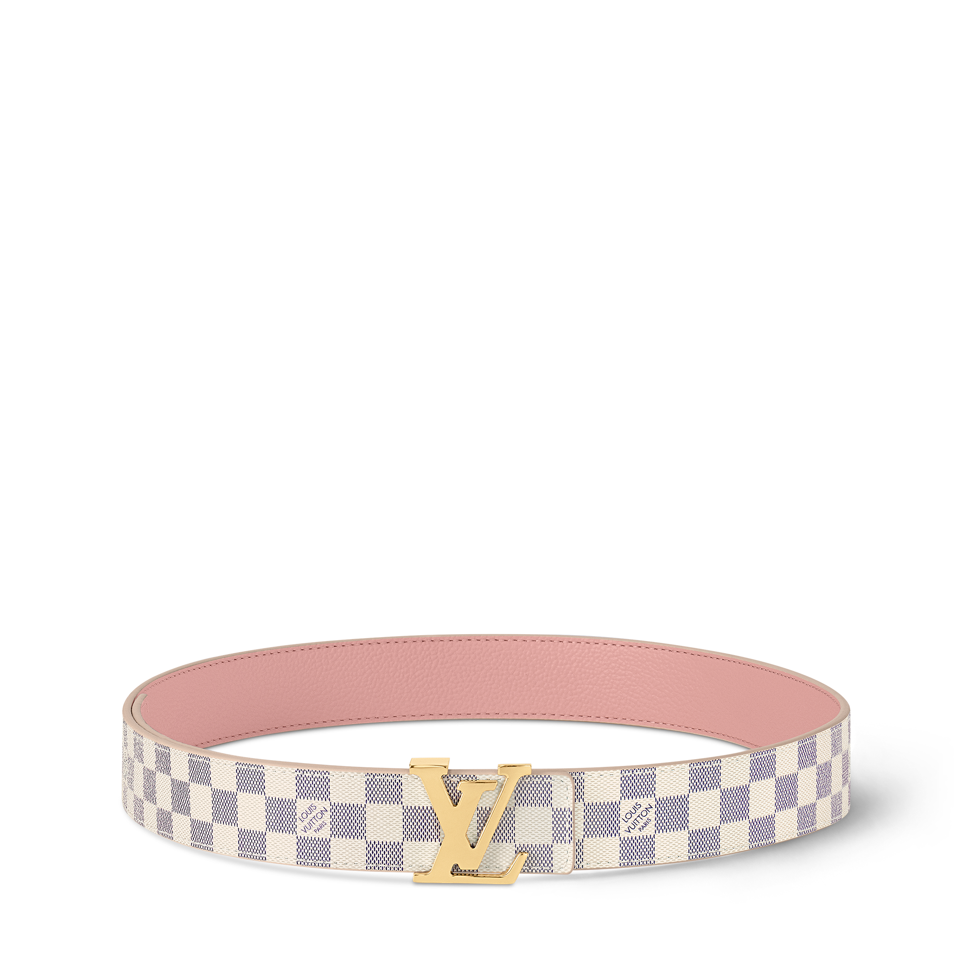 ベルト・LV イニシャル 30MM リバーシブル ダミエ・アズール｜ルイ